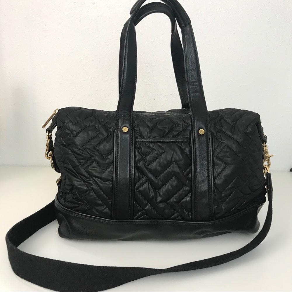 Tory Burch Quilted Nylon Black Purse Shoulder Bag